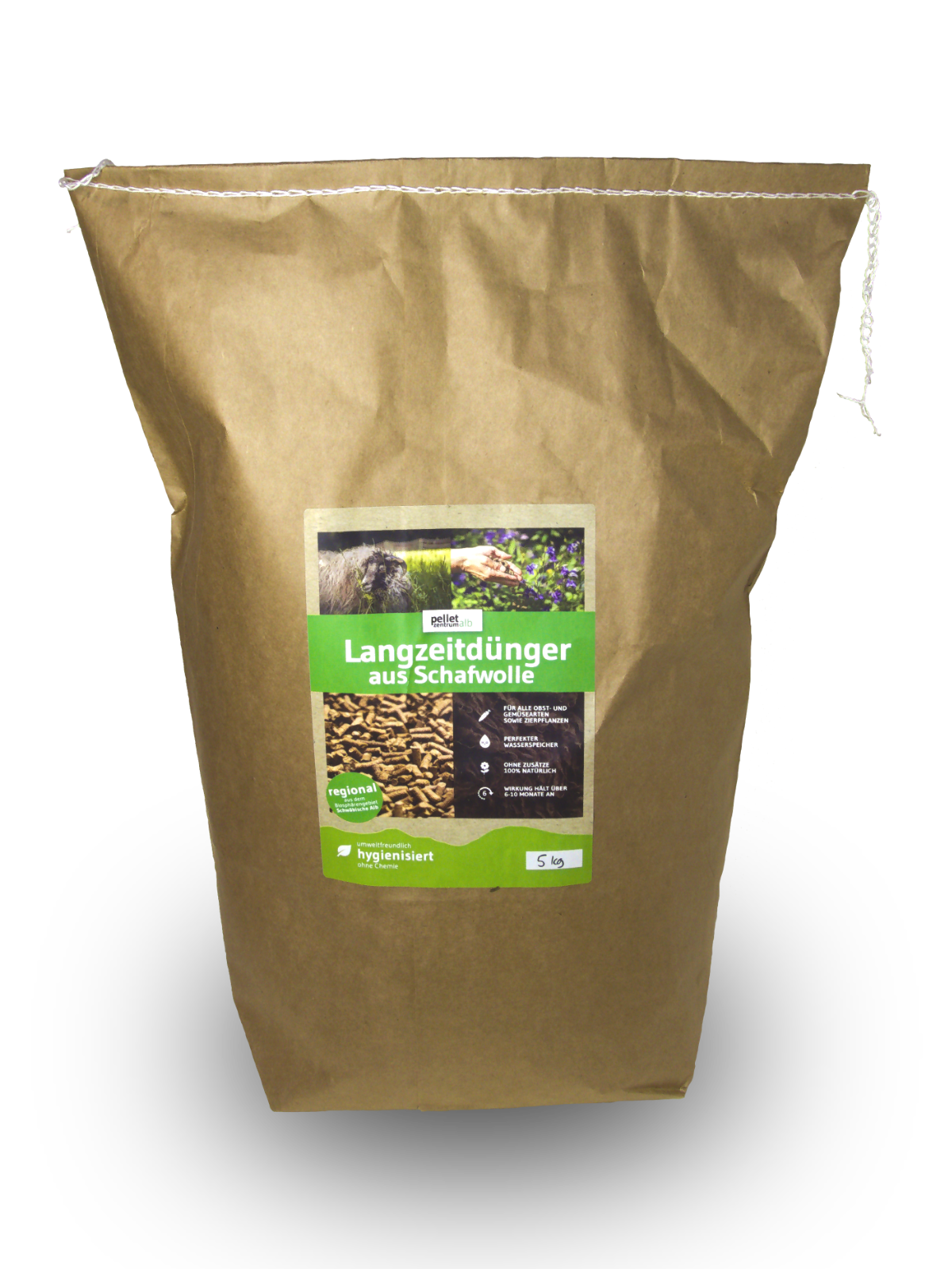 Langzeitdünger aus Schafwolle 5kg 5kg Verpackung Schafwollpellets