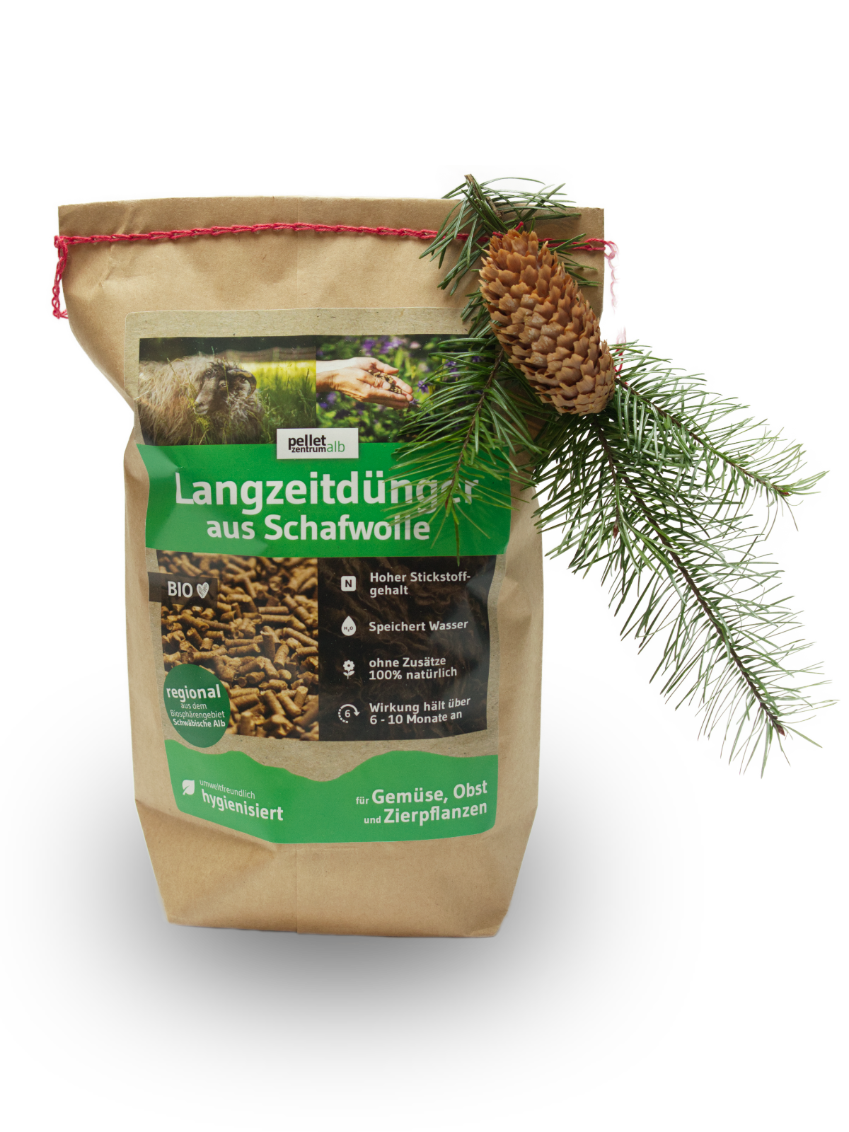 Langzeitdünger aus Schafwolle Weihnachtsgeschenk 800g